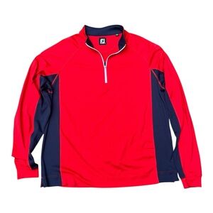 FootJoy Men's Large Red and Blue Golf 1/4 Zip Jacket
